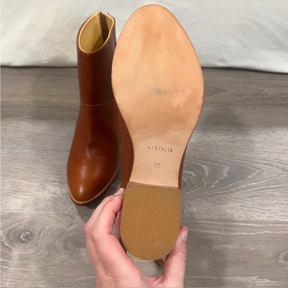 NISOLO Dari Leather Heeled Back Zip Boots in Color “Brandy” Size 8.5 - Picture 13 of 13